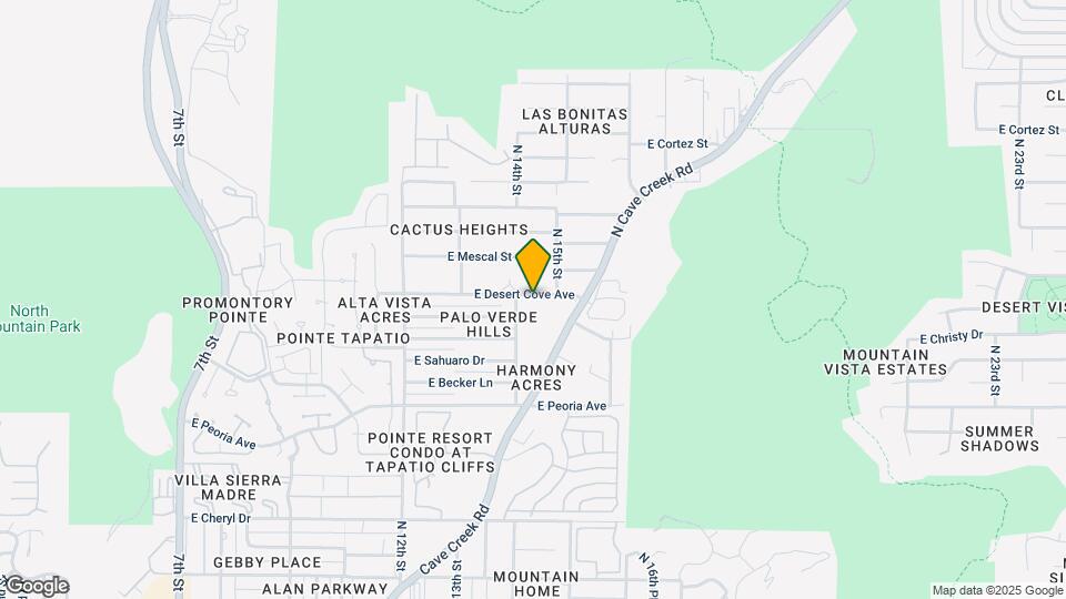 1425 E Desert Cove Ave Map and Location Details