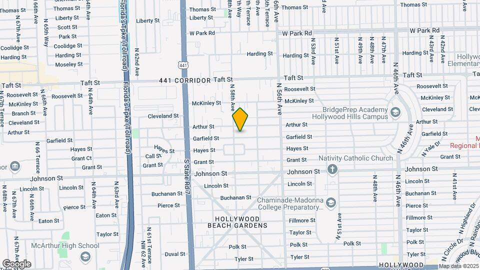 5745 Garfield St Map and Location Details