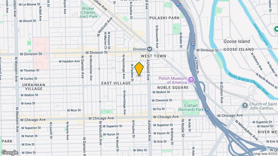 1022 N Marshfield Ave Map and Location Details