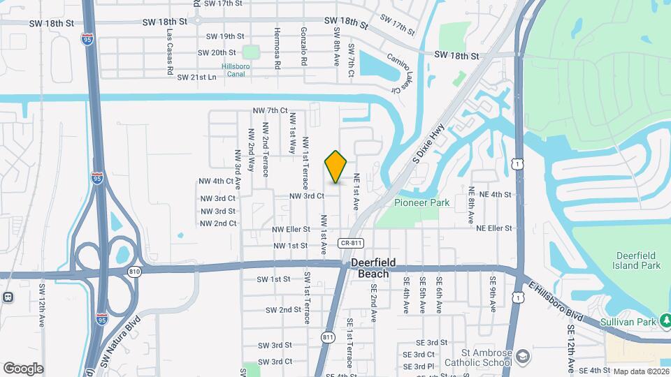 417 N Deerfield Ave Mapa y Detalles de la Ubicación