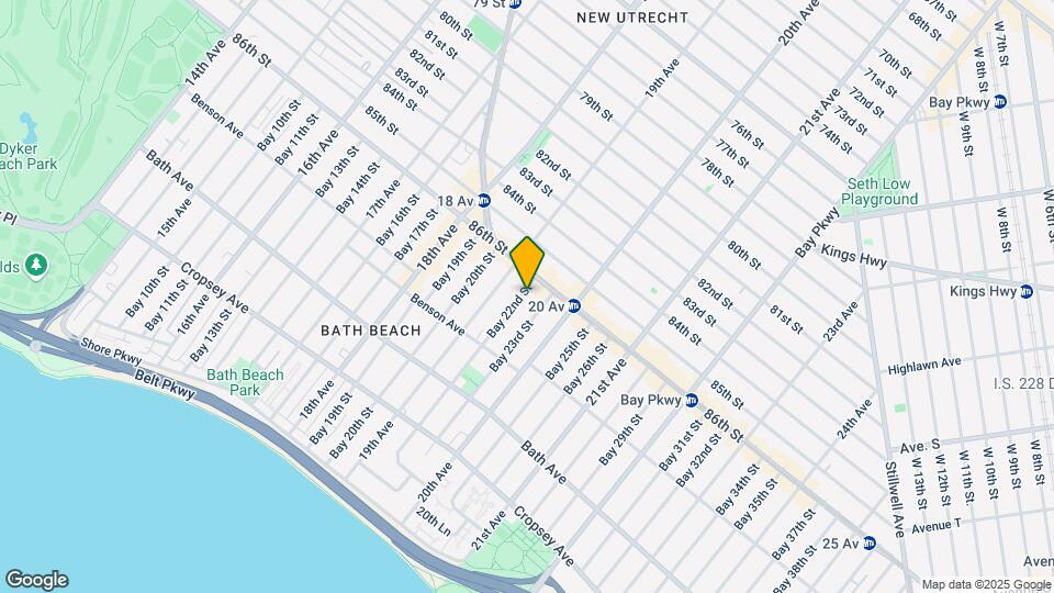 21 Bay 22nd St Mapa y Detalles de la Ubicación