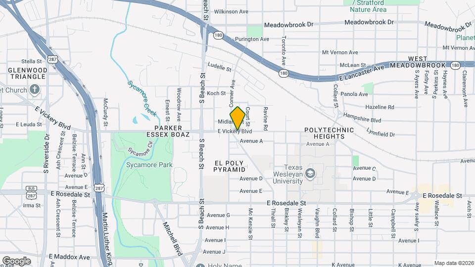 2708 E Vickery Blvd Mapa y Detalles de la Ubicación