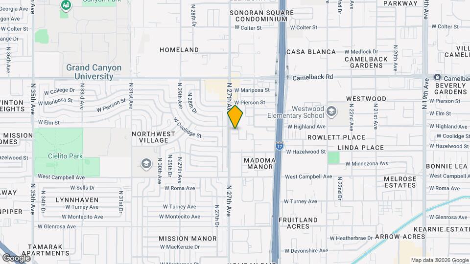 2640 W Coolidge St Map and Location Details