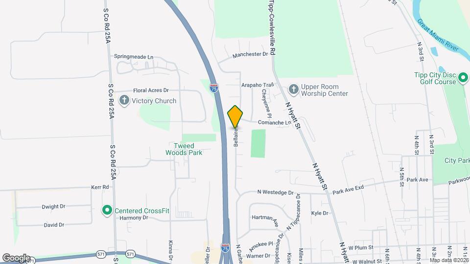 627 Bellaire Dr Map and Location Details