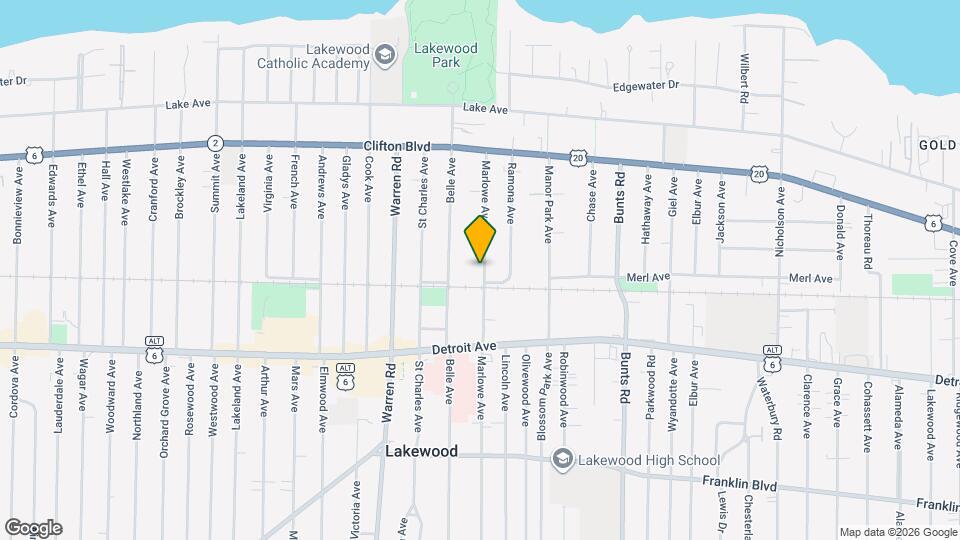 1312 Marlowe Ave, Unit 2nd Floor Map and Location Details