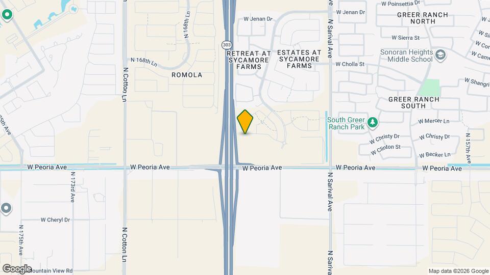 16663 W Christy Dr Mapa y Detalles de la Ubicación