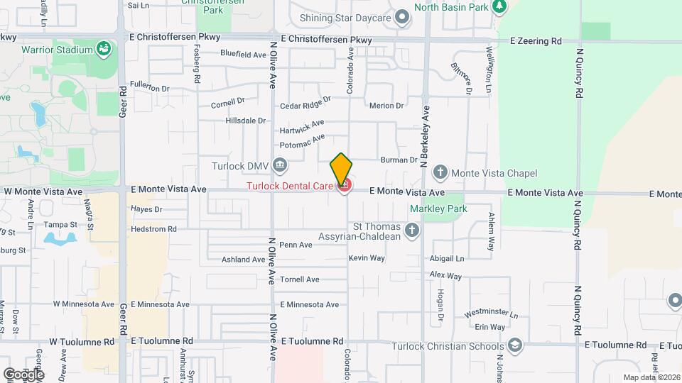 1180 E Monte Vista Ave Mapa y Detalles de la Ubicación