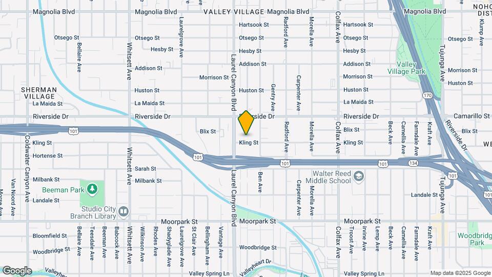 12033 Kling St Map and Location Details