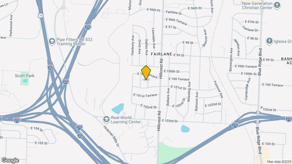 10006 Oakley Ave Map and Location Details