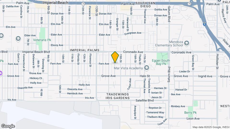 1489 Fern Ave Map and Location Details