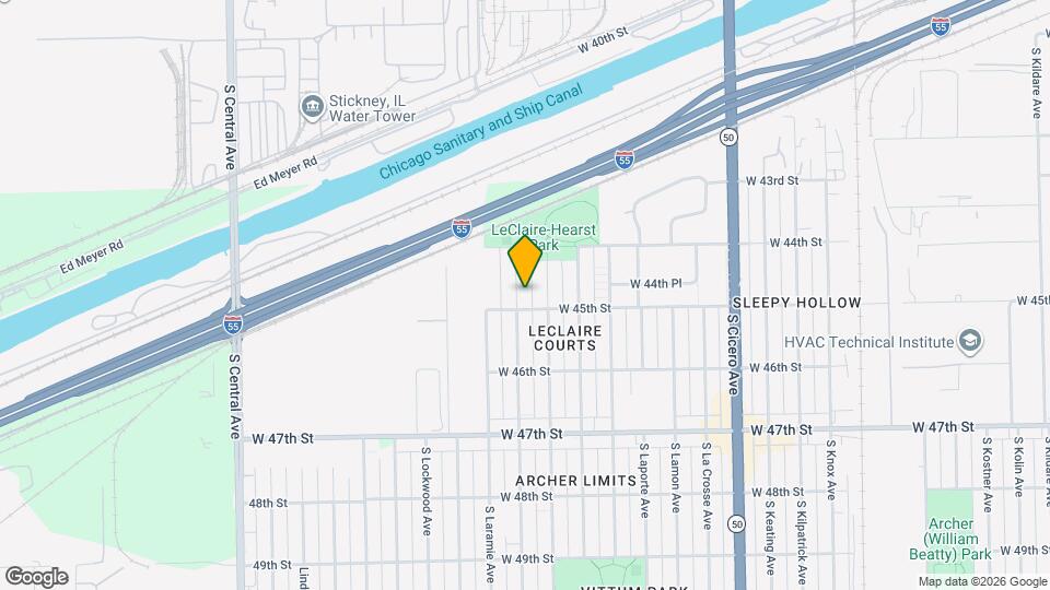 4447 S Leamington Ave Map and Location Details