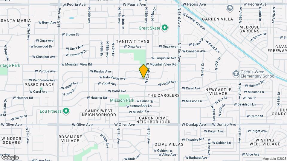 4509 W Palo Verde Ave Mapa y Detalles de la Ubicación