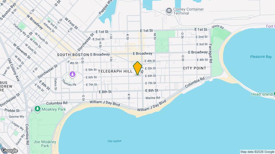 613 E 6th St Map and Location Details