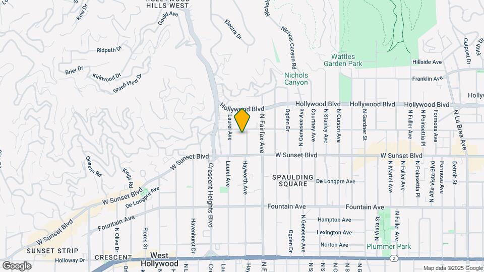 1547 N Hayworth Ave, Unit 101 Map and Location Details