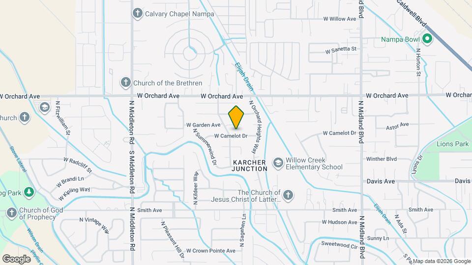 1820 W Camelot Dr Map and Location Details