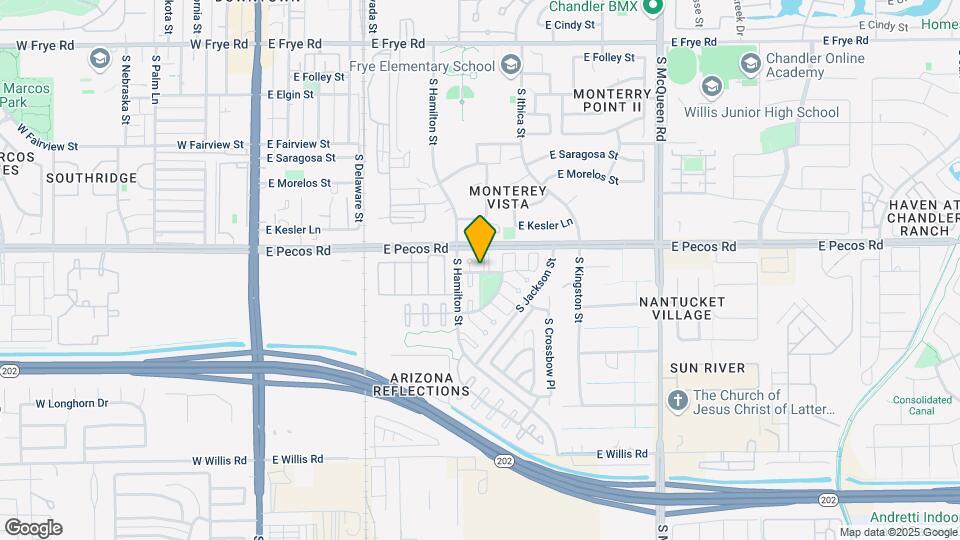 1042 S San Vincente Ct Mapa y Detalles de la Ubicación
