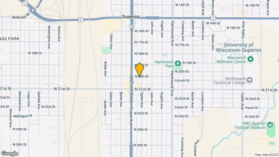 1710 N 20th St Map and Location Details