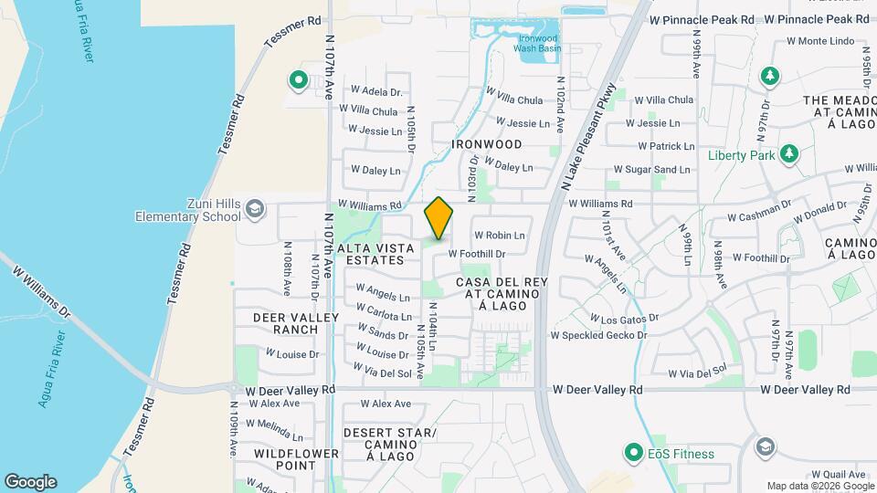 10454 W Foothill Dr Map and Location Details