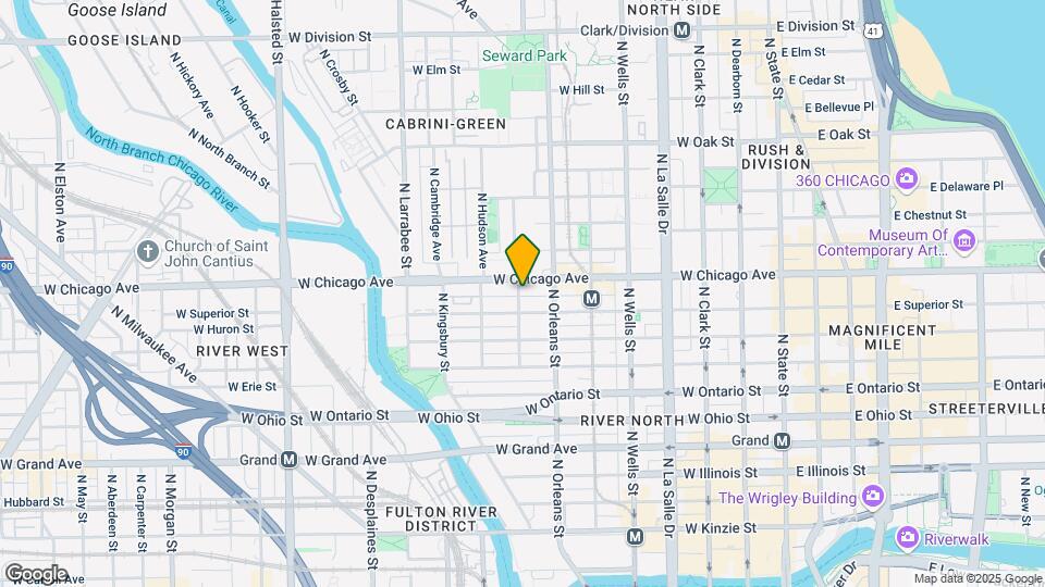 747 N Sedgwick St, Unit 2S Map and Location Details