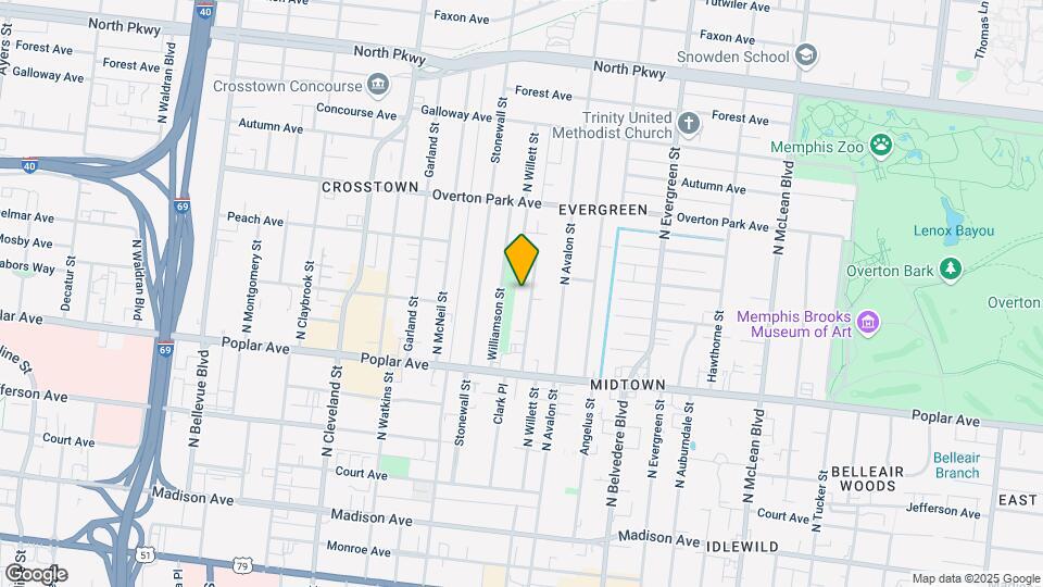 281 N Willett St Map and Location Details
