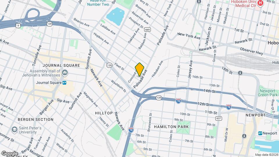 109 Palisade Ave, Unit 1 Map and Location Details