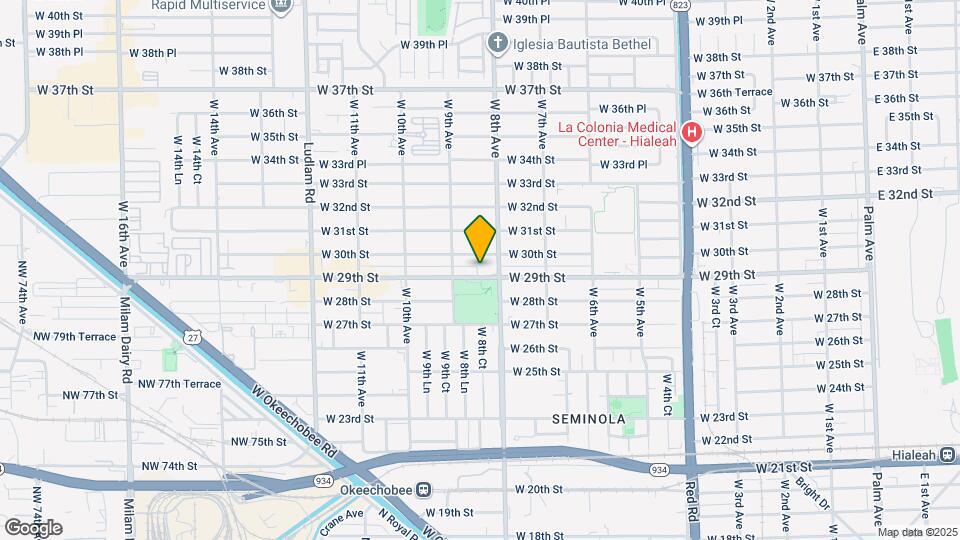 845 W 29th St Map and Location Details