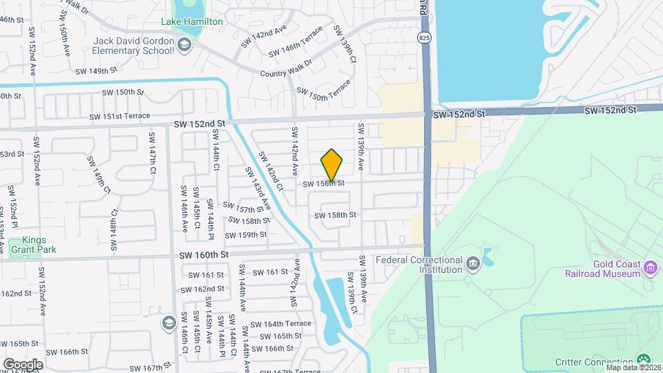 13961 SW 156th Terrace Map and Location Details