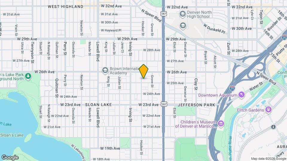 3151 W 25th Ave Map and Location Details