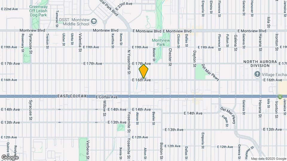 9080 E 16th Ave Mapa y Detalles de la Ubicación