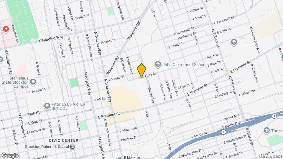 1810 Flora St Map and Location Details