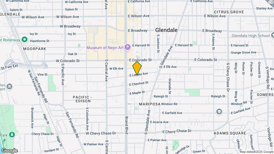208 E Lomita Ave Mapa y Detalles de la Ubicación