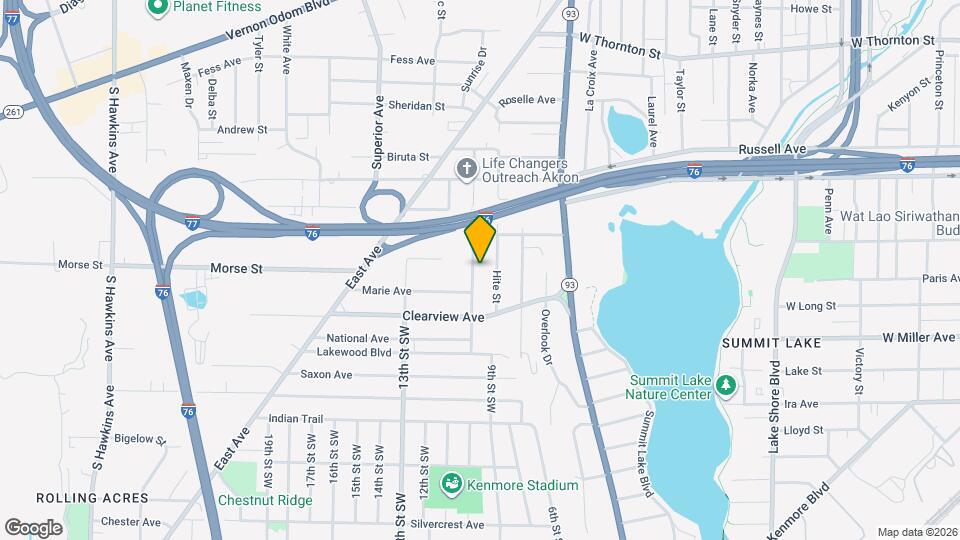 1505 Hillcrest St Map and Location Details