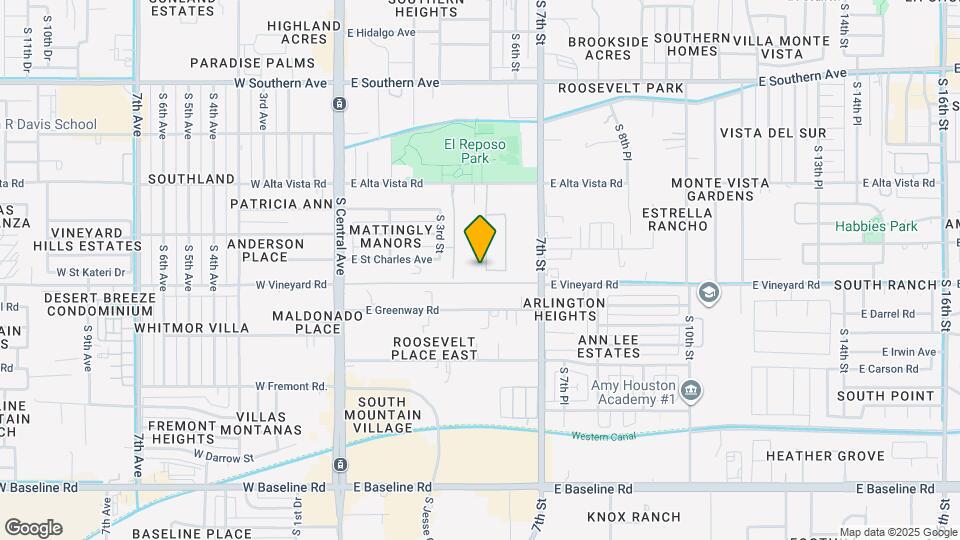 6628 S 5th Pl Map and Location Details