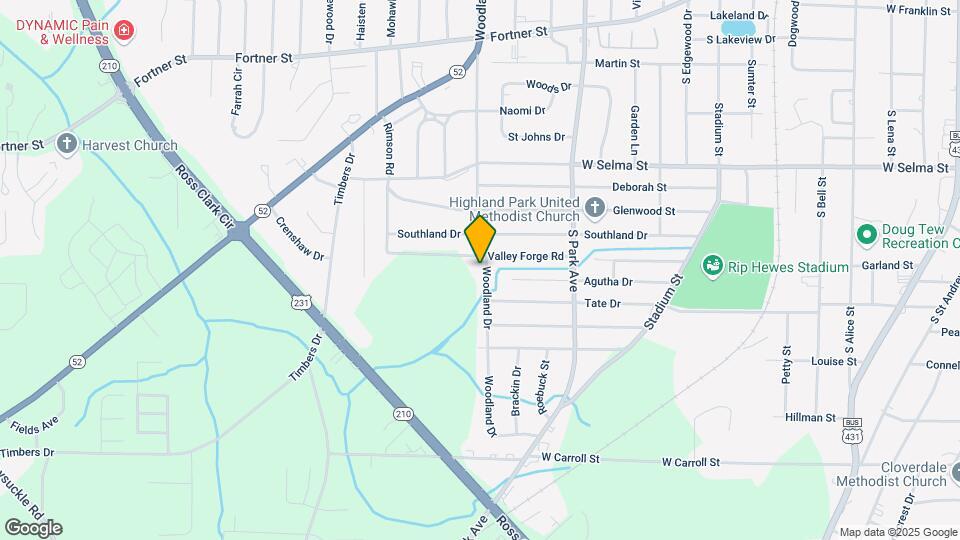 1602 Woodland Dr Map and Location Details