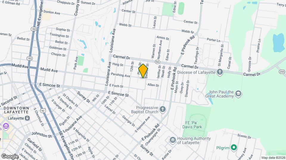 510 Pershing Ave Map and Location Details