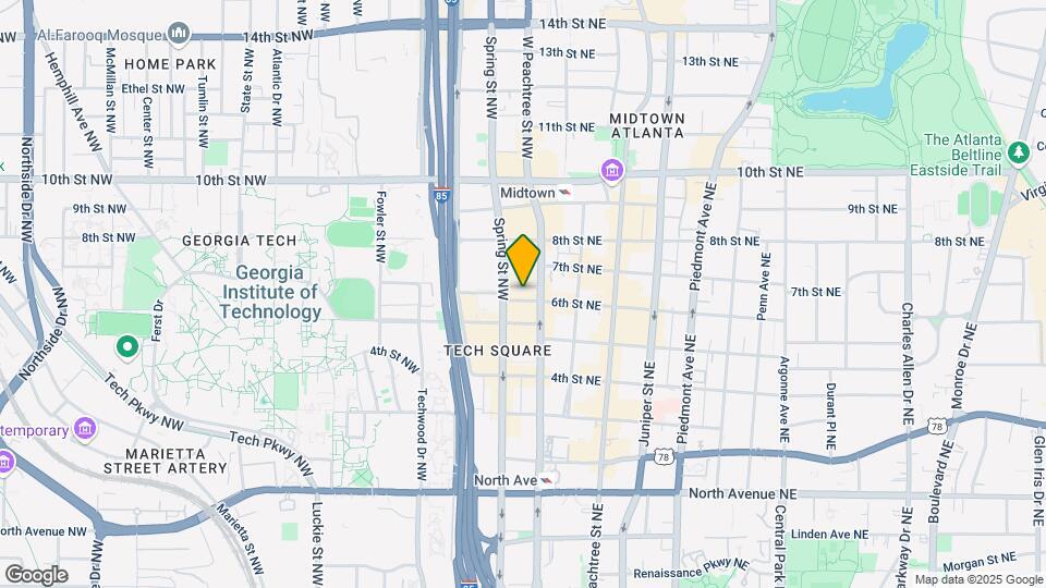 845 Spring St Map and Location Details