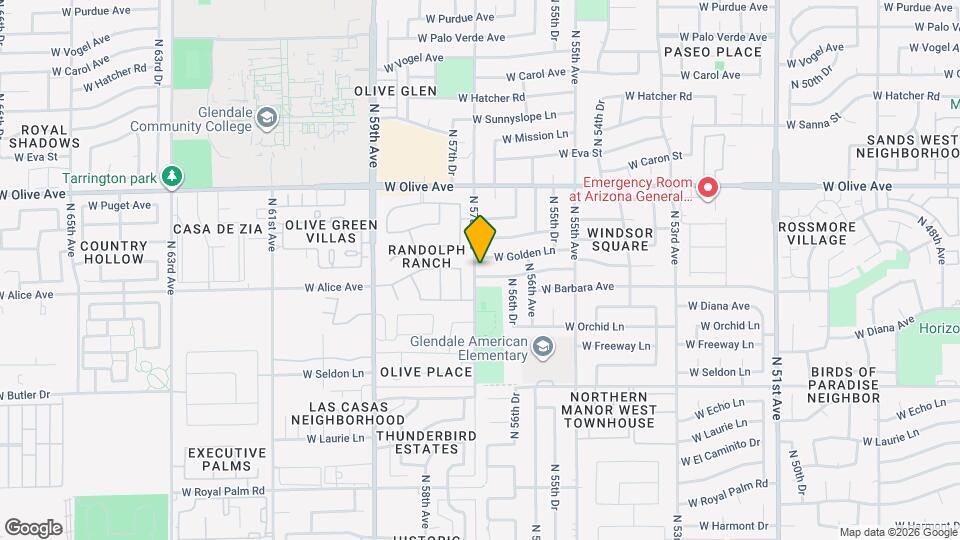 5656 W Alice Ave Map and Location Details