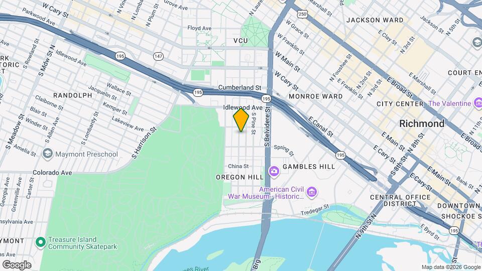 413 S Laurel St Map and Location Details