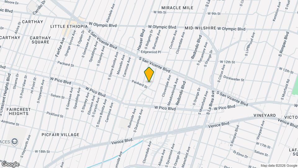 1283 S Dunsmuir Ave Mapa y Detalles de la Ubicación