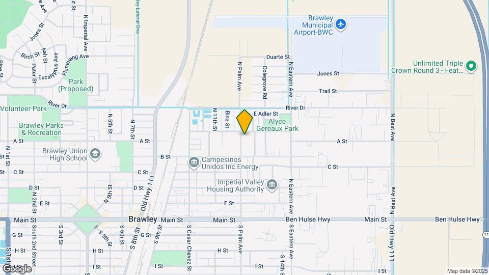 580 N Palm Ave Map and Location Details