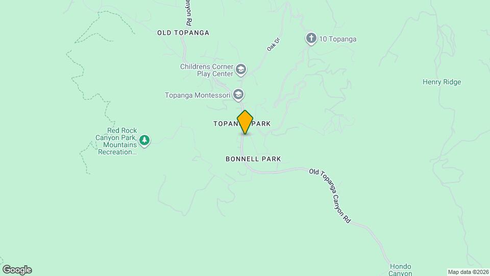 1362 Old Topanga Canyon Rd Map and Location Details