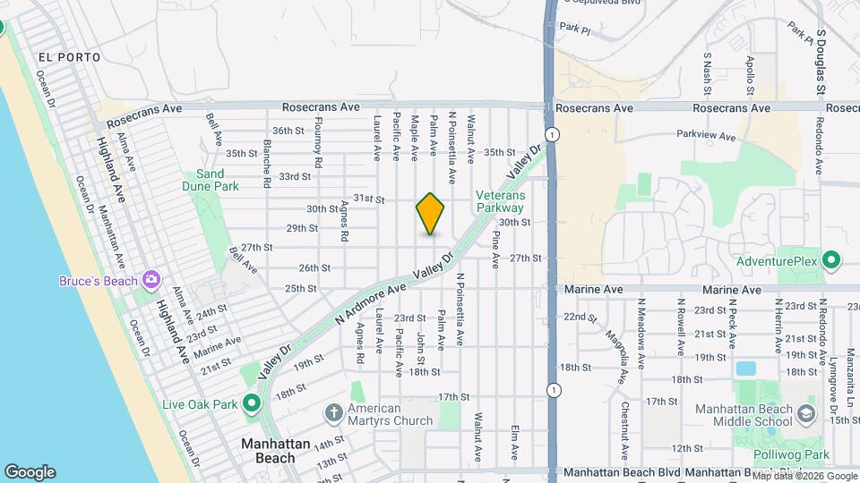 2705 Palm Ave Map and Location Details