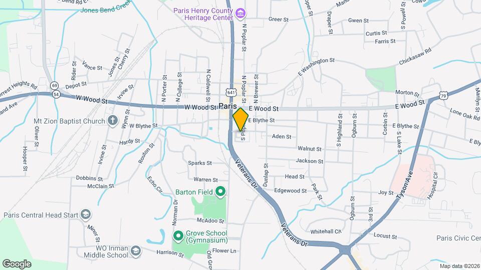 304 S Poplar St Map and Location Details