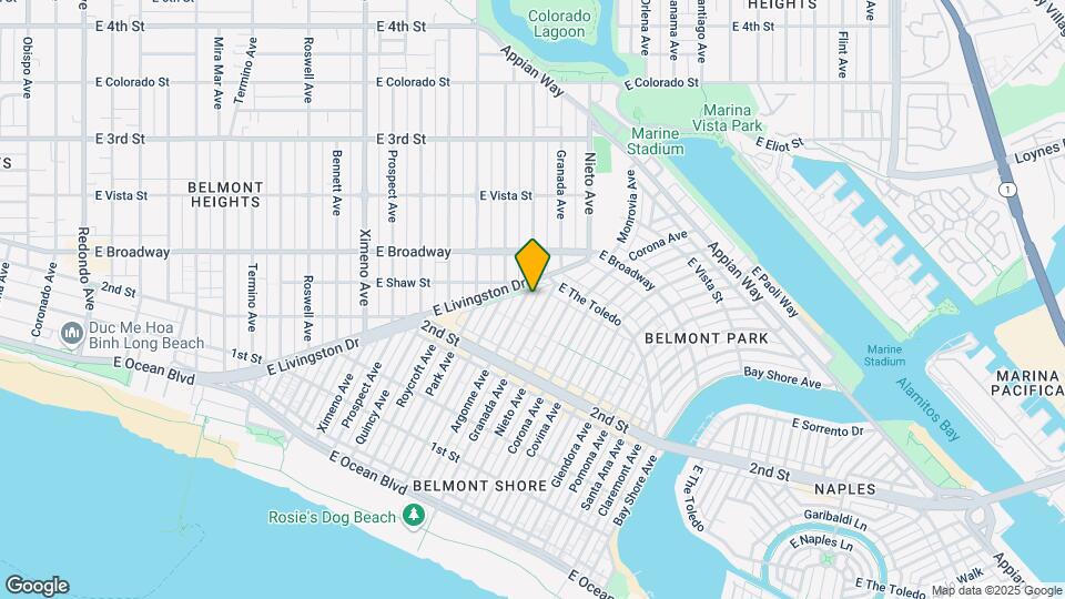 Belmont Shore Tri-Plex Map and Location Details