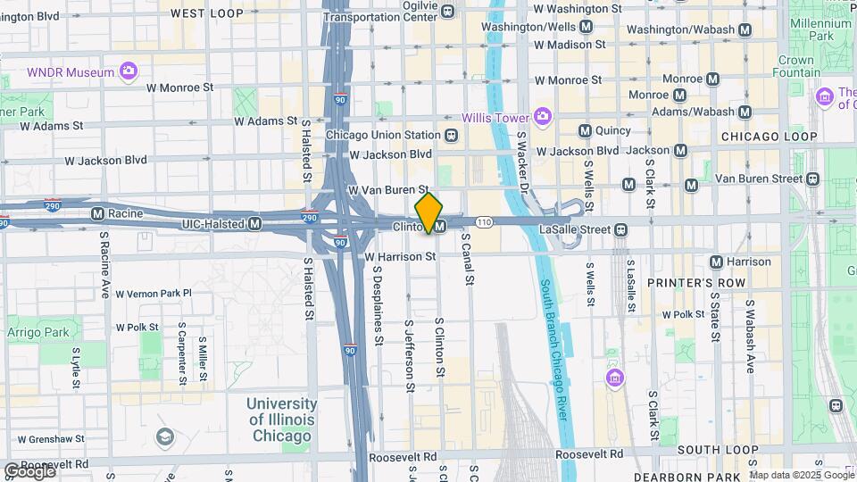 500 S Clinton St Map and Location Details