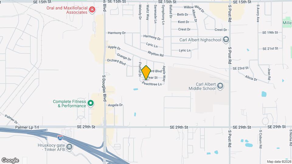 9315 Peachtree Ln Map and Location Details