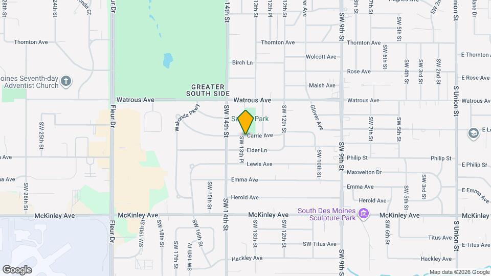 1328 Carrie Ave Map and Location Details