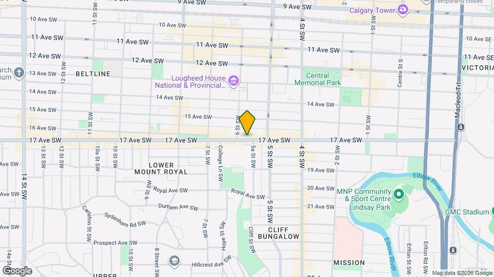 630-617 17 Ave SW Map and Location Details