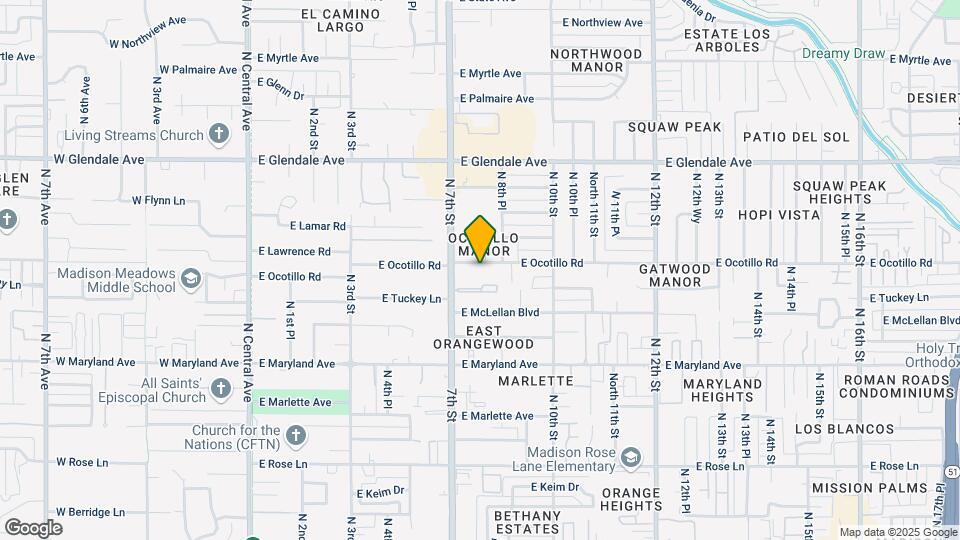 741 E Ocotillo Rd Map and Location Details
