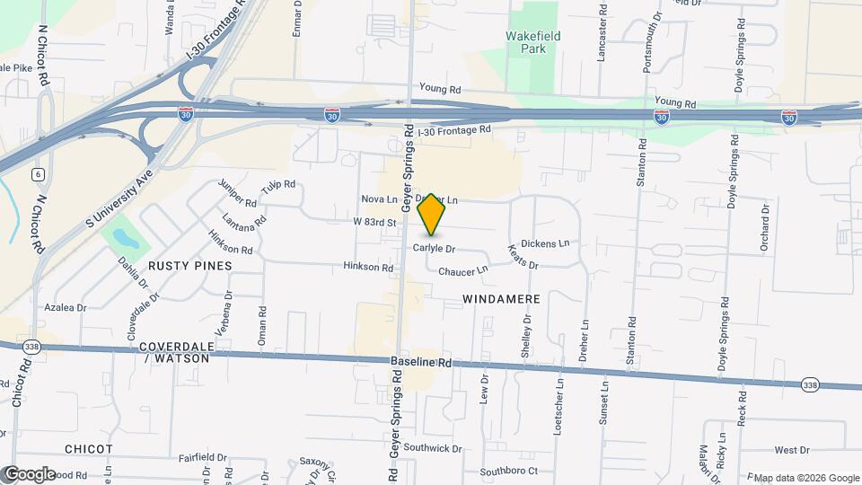 5824 Carlyle Dr Mapa y Detalles de la Ubicación